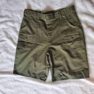 Vintage Boy Scouts of America green khaki shorts